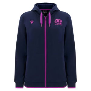 2025-2026 Scotland Rugby Travel Full Zip Hoody (Navy) - Womens