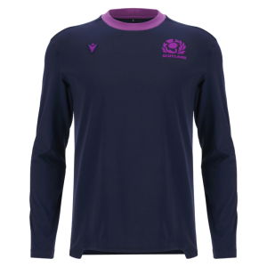 2025-2026 Scotland Rugby Ath Cotton LS Tee (Navy)