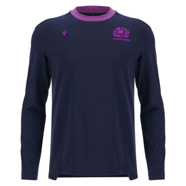 2025-2026 Scotland Rugby Ath Cotton LS Tee (Navy)