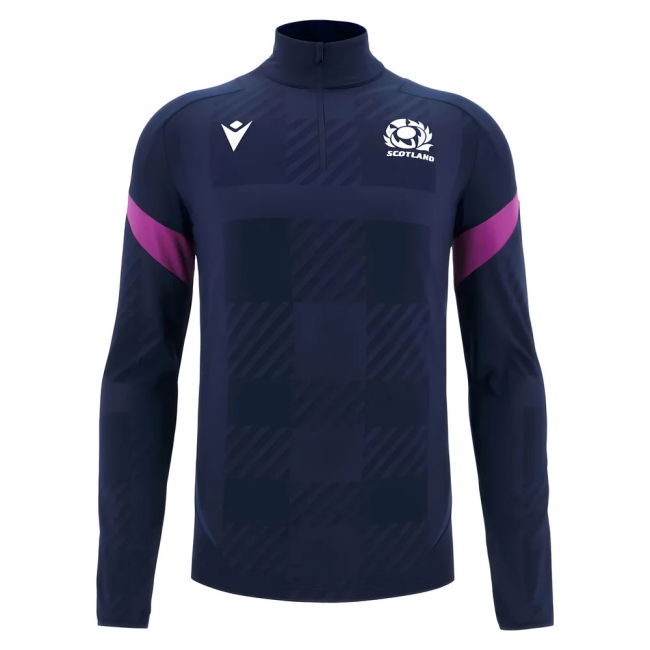 2025-2026 Scotland Rugby 1/4 Zip Training Top (Navy)