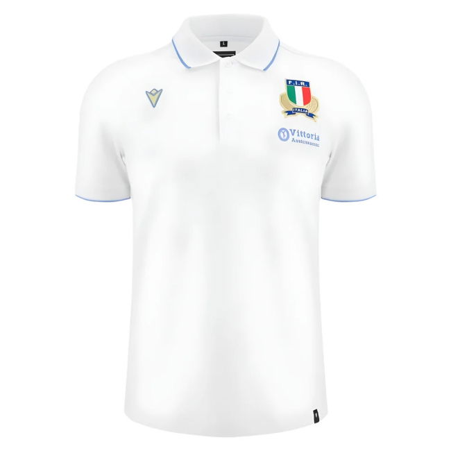 2025-2026 Italy FIR Rugby Cotton Polo Shirt (White)