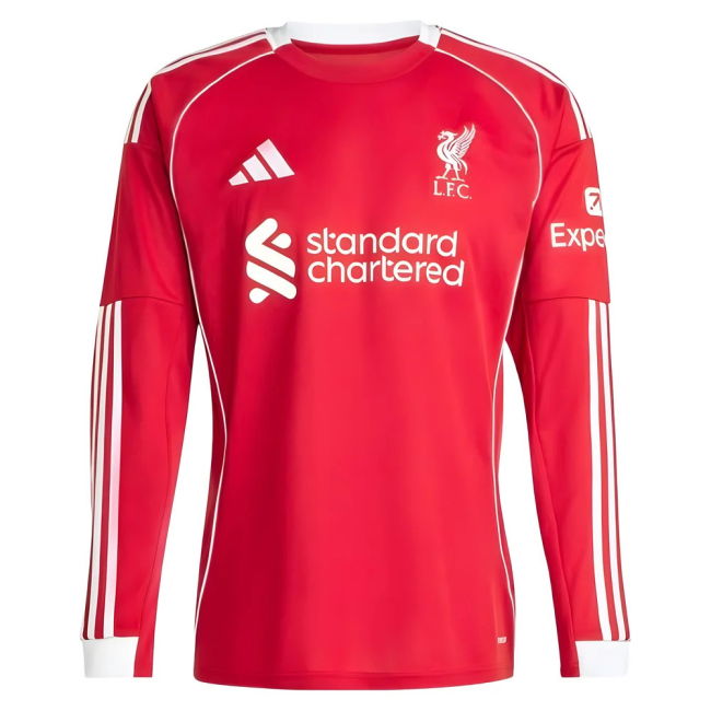 2025-2026 Liverpool Long Sleeve Home Shirt