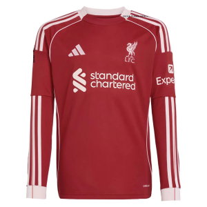 2025-2026 Liverpool Long Sleeve Home Shirt (Kids) (Rio 73)