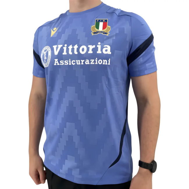 2025-2026 Italy Rugby Staff Training Shirt (Blue)