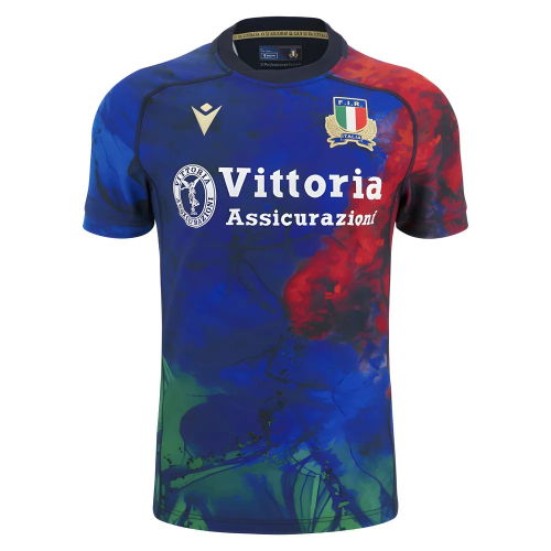 2025-2026 Italy FIR Rugby Training Jersey (Navy)