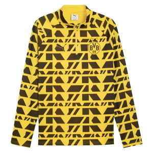 2025-2026 Borussia Dortmund Warm Up 1/4 Zip Top (Yellow)