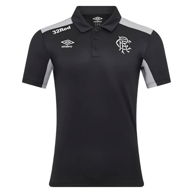 2025-2026 Rangers Presentation Poly Polo Shirt (Caviar)