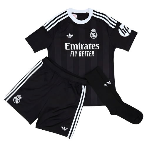 2025-2026 Real Madrid Third Goalkeeper Youth Kit (Black)