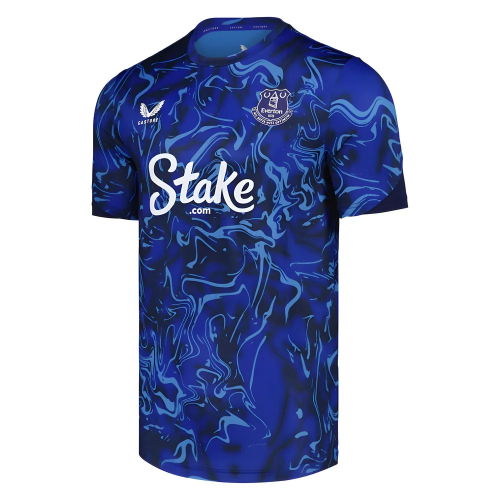 2025-2026 Everton Pre Match Short Sleeve Tee (Blue)  2025-2026 Everton Pre Match Short Sleeve Tee (Blue)