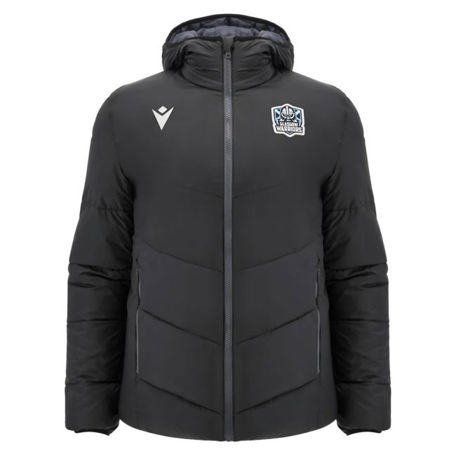 2025-2026 Glasgow Warriors Hooded Bomber Jacket (Black)