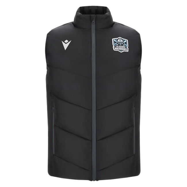 2025-2026 Glasgow Warriors Rugby Padded Gilet (Black)