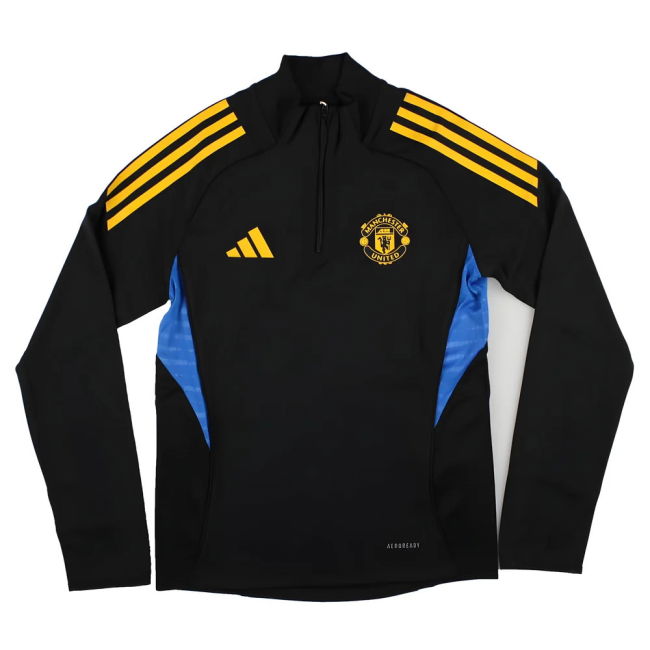 2025-2026 Man Utd EU Training Top (Black) - Kids
