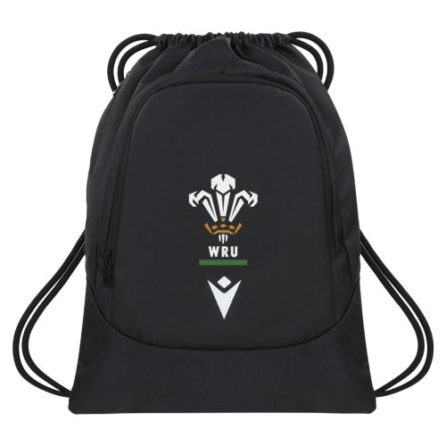 2025-2026 Wales WRU Rugby Ath Gymsack (Black)  2025-2026 Wales WRU Rugby Ath Gymsack (Black)