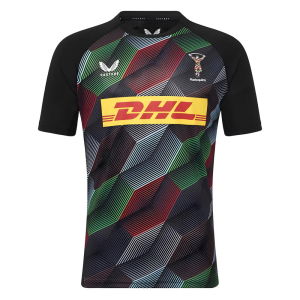 2025-2026 Harlequins Rugby Pre Match Tee (Caviar)