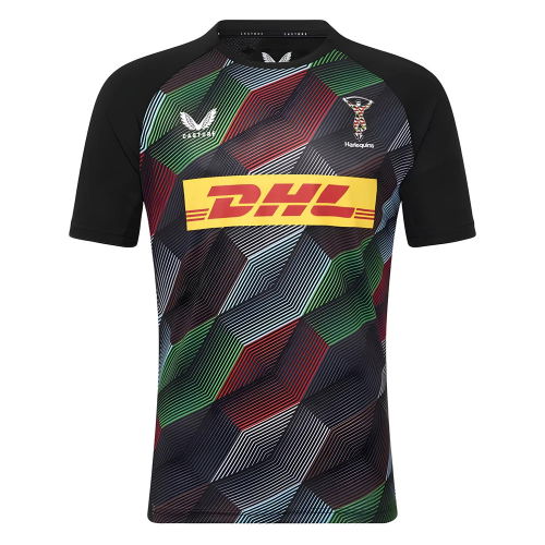 2025-2026 Harlequins Rugby Pre Match Tee (Caviar)