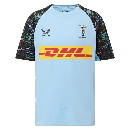 2025-2026 Harlequins Rugby Training Shirt (Sky Blue)