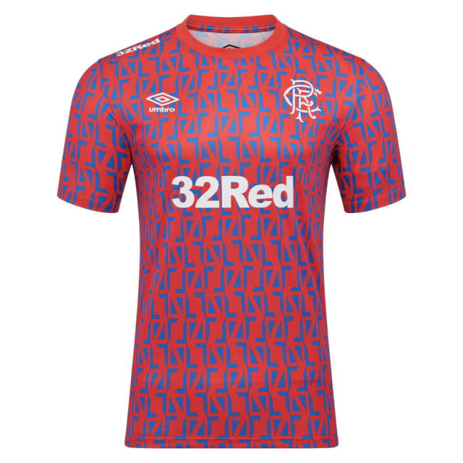 2025-2026 Rangers Away Pre-Match Tee (Flame Scarlet)