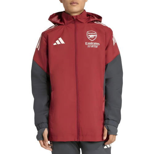 2025-2026 Arsenal EU Allweather Jacket (Burgundy)