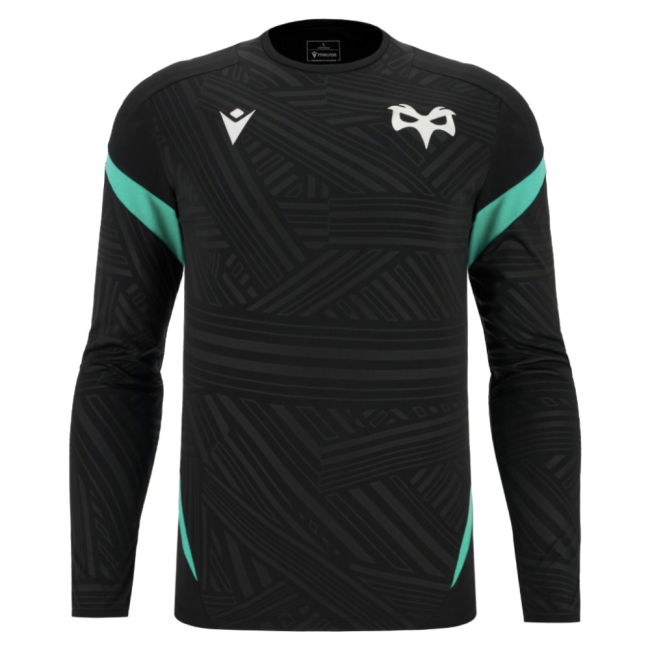2025-2026 Ospreys Rugby Poly LS Training Tee (Black)