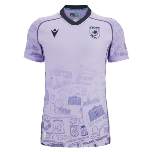 2025-2026 Cardiff Rugby Training Jersey (Lilac)