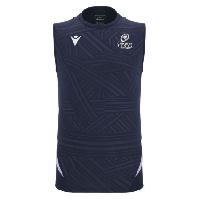 2025-2026 Cardiff Blues Training Poly Sleeveless Shirt (Navy)