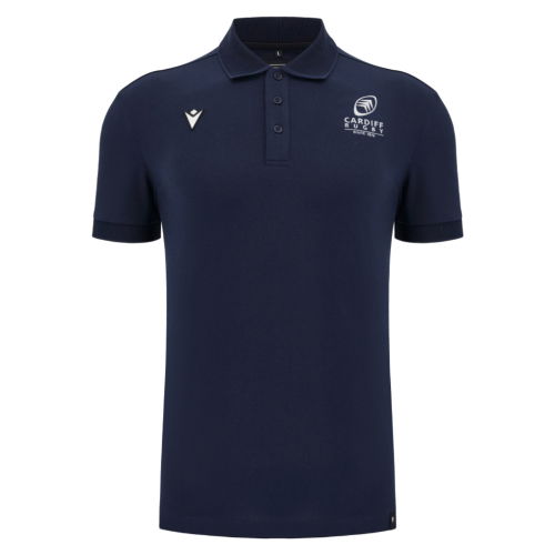 2025-2026 Cardiff Blues Rugby Ath Cotton Polo Shirt (Navy)