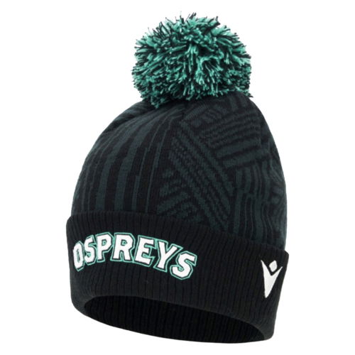 2025-2026 Ospreys Rugby Custom Pom Pom Beanie (Black)