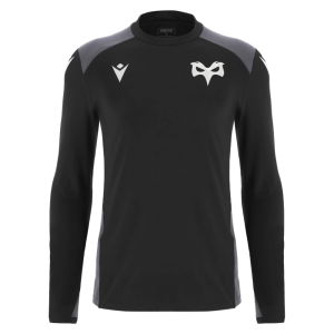 2025-2026 Ospreys Rugby Training Roundneck Top (Black)