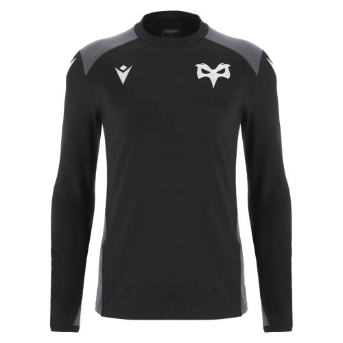 2025-2026 Ospreys Rugby Training Roundneck Top (Black)