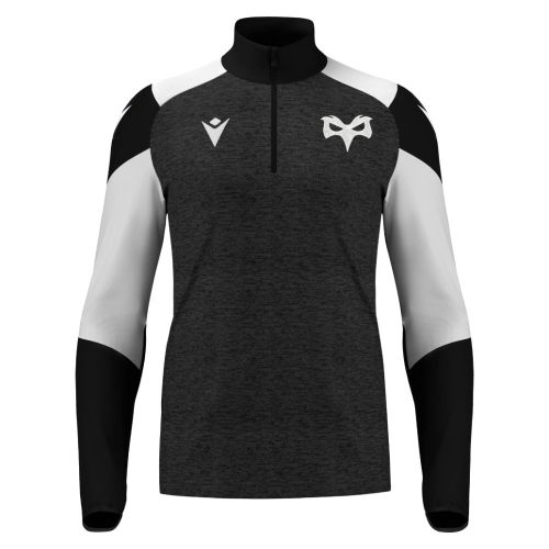 2025-2026 Ospreys Rugby 1/4 Zip Training Top (Black)