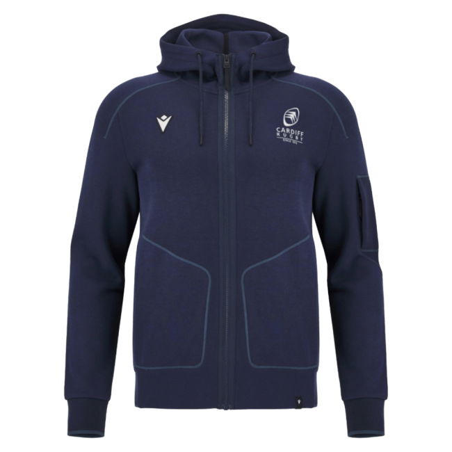 2025-2026 Cardiff Blues Rugby Ath Cotton Hoody (Navy)