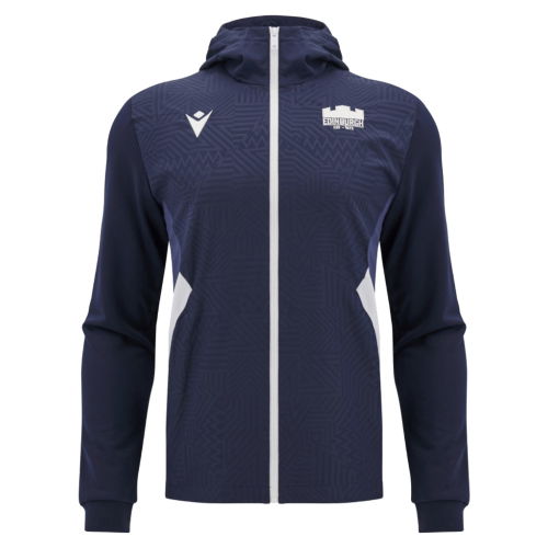 2025-2026 Edinburgh Rugby Hooded Warm Up Jacket (Navy)