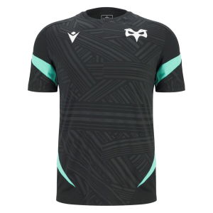 2025-2026 Ospreys Rugby Training Poly T-Shirt (Black)