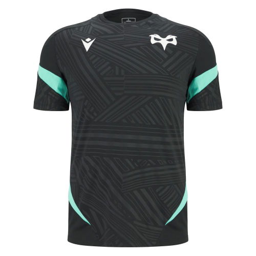 2025-2026 Ospreys Rugby Training Poly T-Shirt (Black)