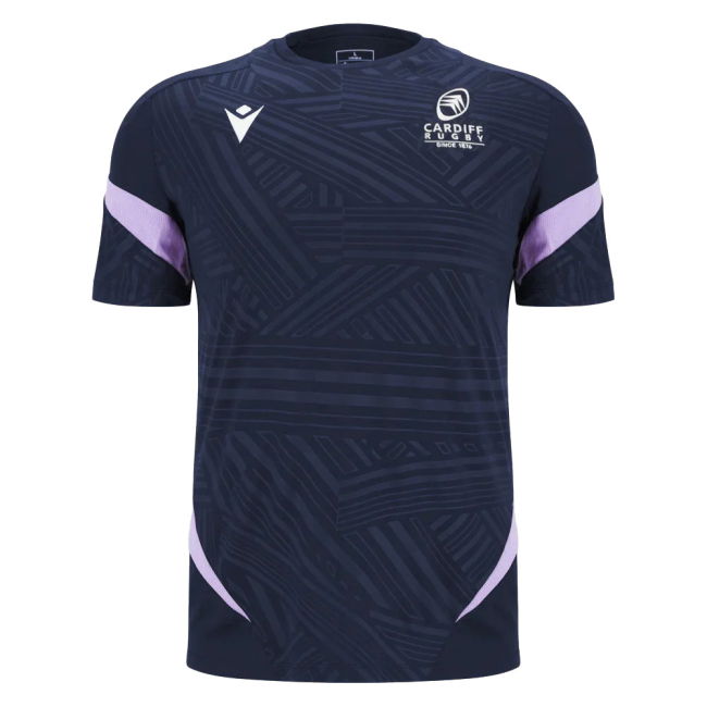 2025-2026 Cardiff Rugby Training Poly T-Shirt (Navy)