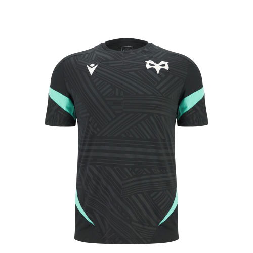 2025-2026 Ospreys Training Poly Rugby Shirt (Black) - Kids