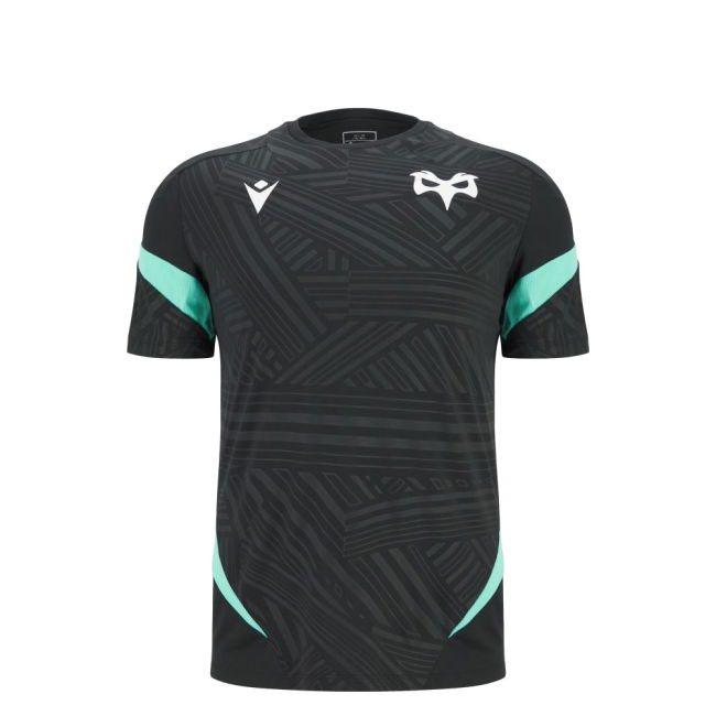 2025-2026 Ospreys Training Poly Rugby Shirt (Black) - Kids