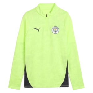 2025-2026 Man City Training 1/4 Zip Top (Fizzy Apple) - Kids