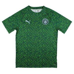 2025-2026 Man City Warm Up Jersey (Green Terrain) - Kids