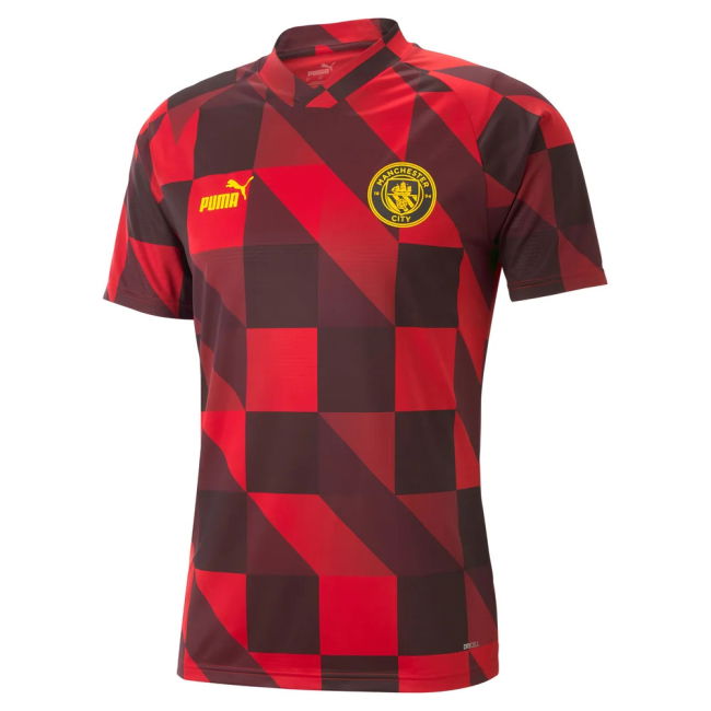 2022-2023 Man City Pre-Match Sweat (Red)