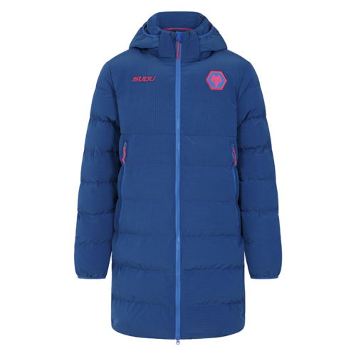 2025-2026 Wolves Training Long Bench Jacket (Lapis Blue)