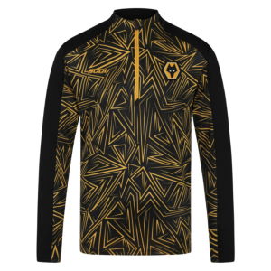 2025-2026 Wolves Home Pre-Match 1/4 Zip Top (Black)