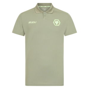 2025-2026 Wolves Players Travel Polo Shirt (Khaki)