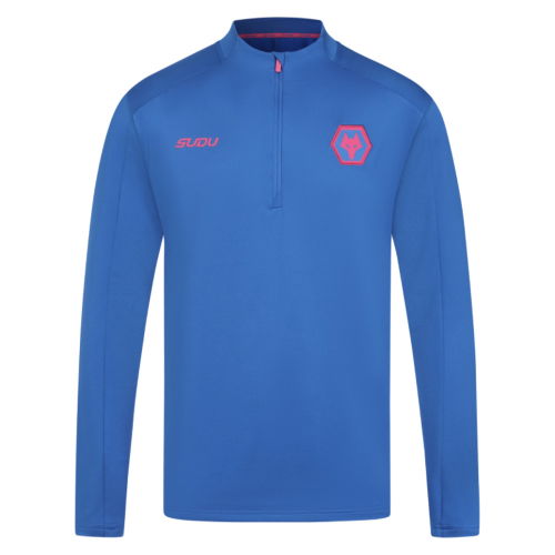 2025-2026 Wolves Players Training 1/4 Zip Top (Lapis Blue)