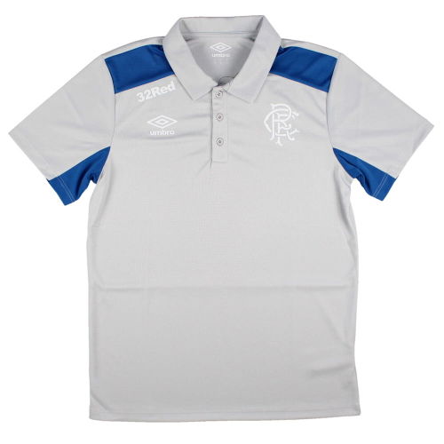 2025-2026 Rangers Presentation Polo Shirt (Micro Chip Grey)