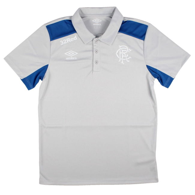 2025-2026 Rangers Presentation Polo Shirt (Micro Chip Grey)