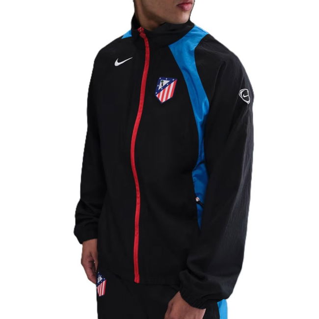2025-2026 Atletico Madrid T90 Tracksuit Jacket (Black)