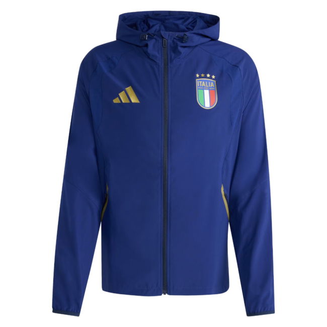 2026-2027 Italy Tiro Travel Full Zip Windbreaker (Victory Blue)