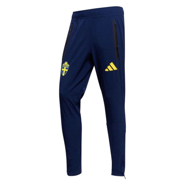 2026-2027 Sweden Tiro Tech Tracksuit Pants (Navy)