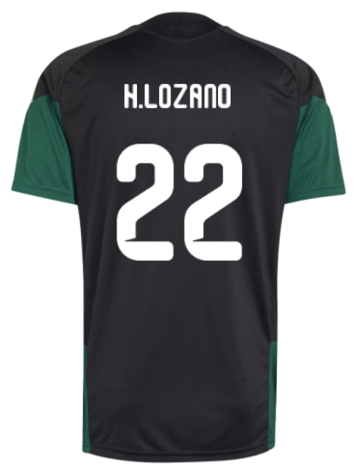 2026-2027 Mexico Training Jersey (Black) (H.Lozano 22)
